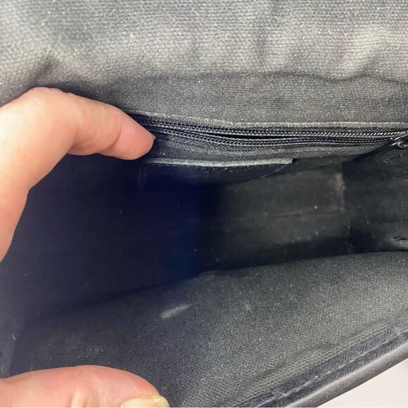 Vintage Authentic Brighton Croc Embossed Leather Chain Strap Small Crossbody - Picture 8 of 10